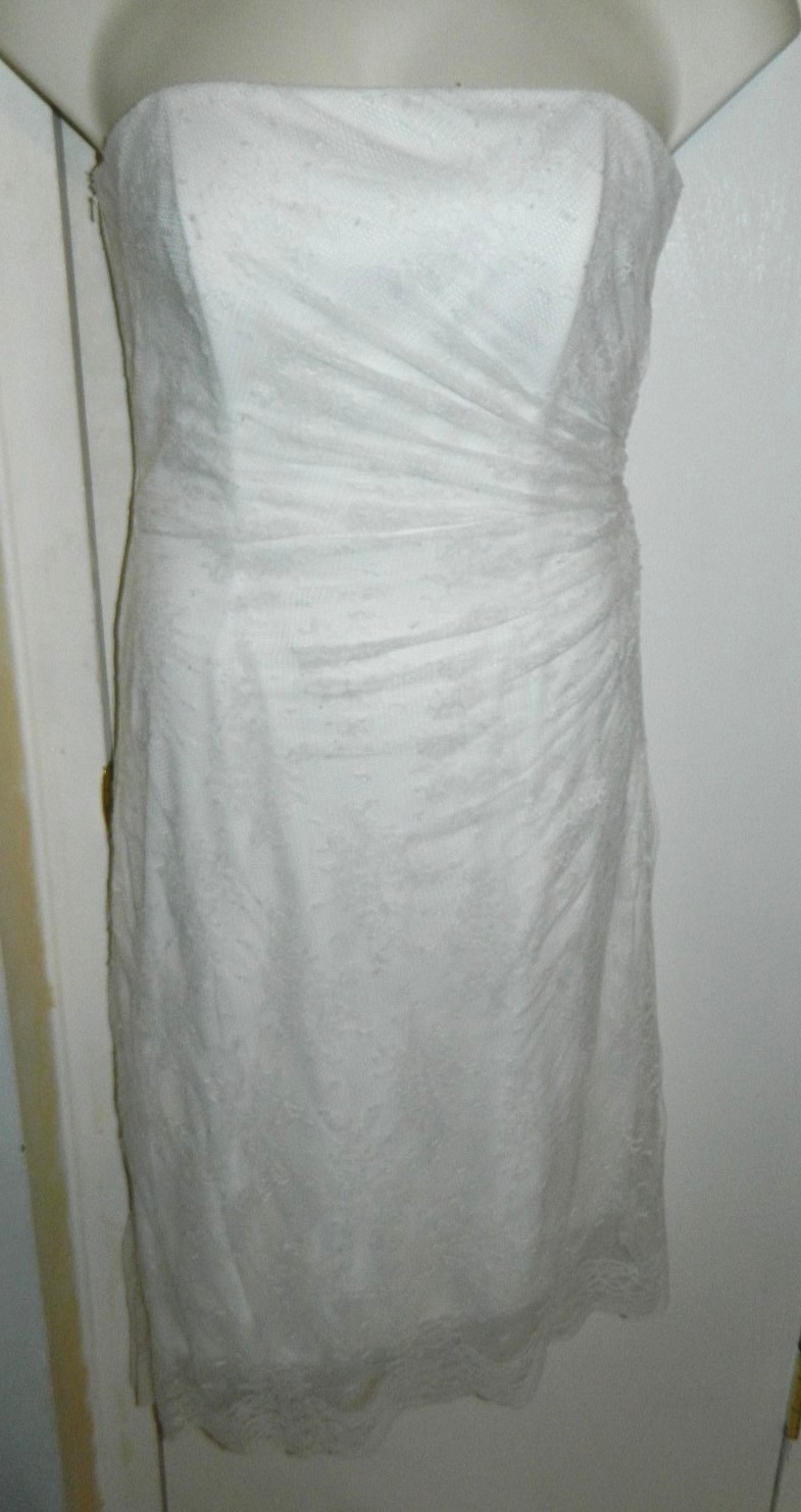 WATTERS & WATTERS NWT Yolanda Sleeveless White Bohemian Lace Wedding Dress Sz 10