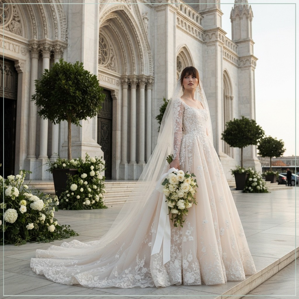 $21,750 Saiid Kobeisy Beaded Crystal Pearl Embellished Tulle Runway Bridal Gown