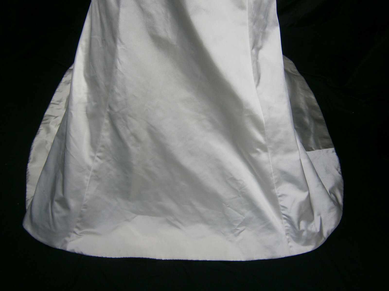 Amsale Size 10 Ivory Silk Wedding Dress One Shoulder Bow Fit & Flare Train USA