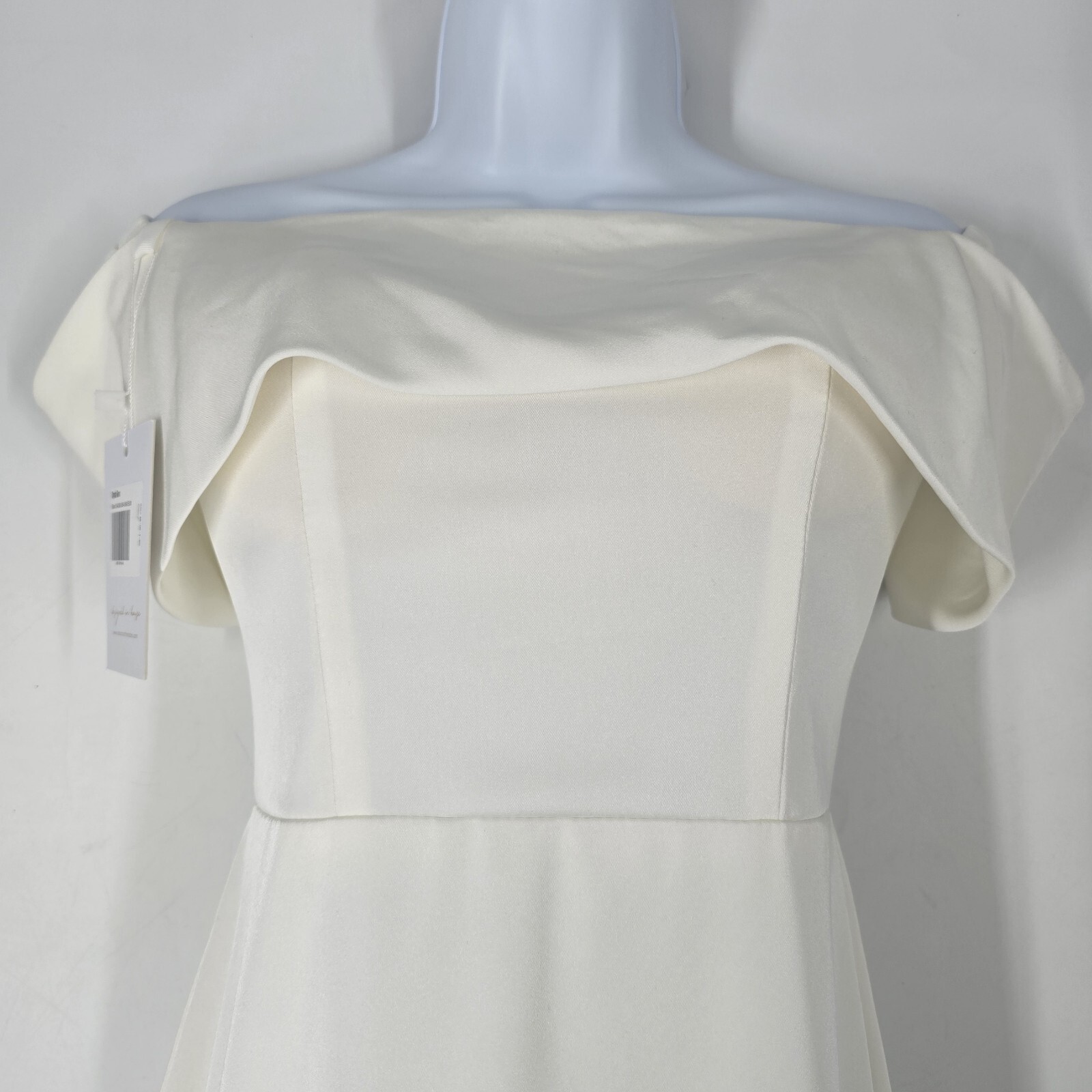 Alamour Crystal Off Shoulder Gown White Wedding Gown Made to Order Size S 4 NEW