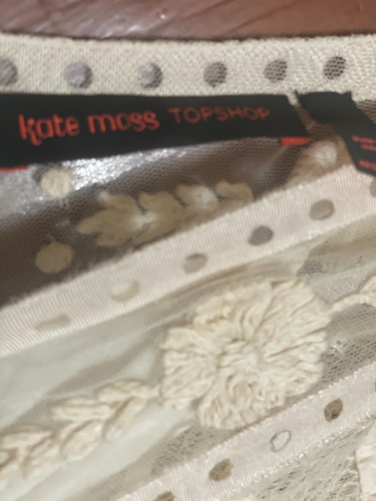 Top Shop Kate Moss Lace Crochet IVORY Maxi Wedding Dress | Size 10