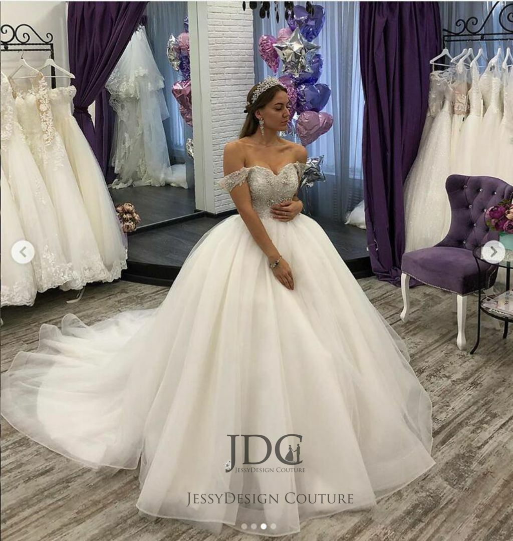 Princess Sparkly Crystal Beaded Wedding Dress Bridal Gown Corset Custom made NEW