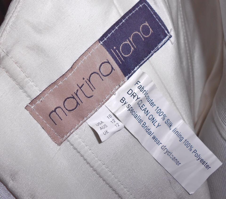 Pre-Loved Martina Liana Designer #241 Ivory Dupioni Silk size 10 No Alterations