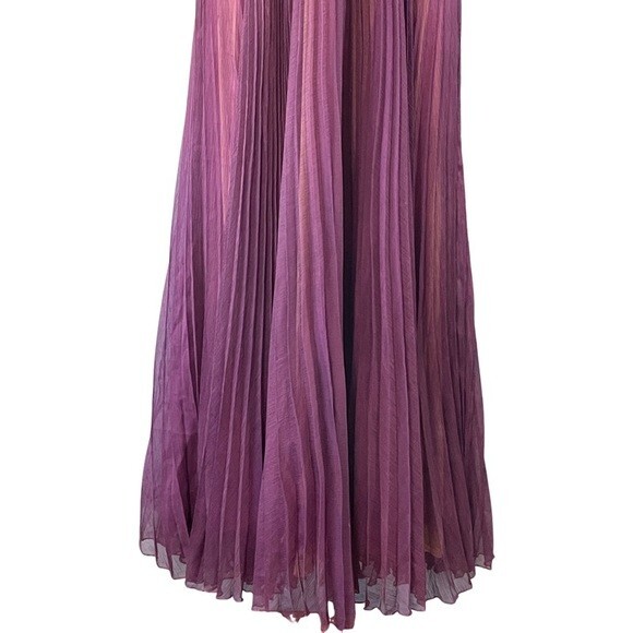 Tadashi Shoji Reeve Strapless Lace Bodice Gown Burgundy Size 4