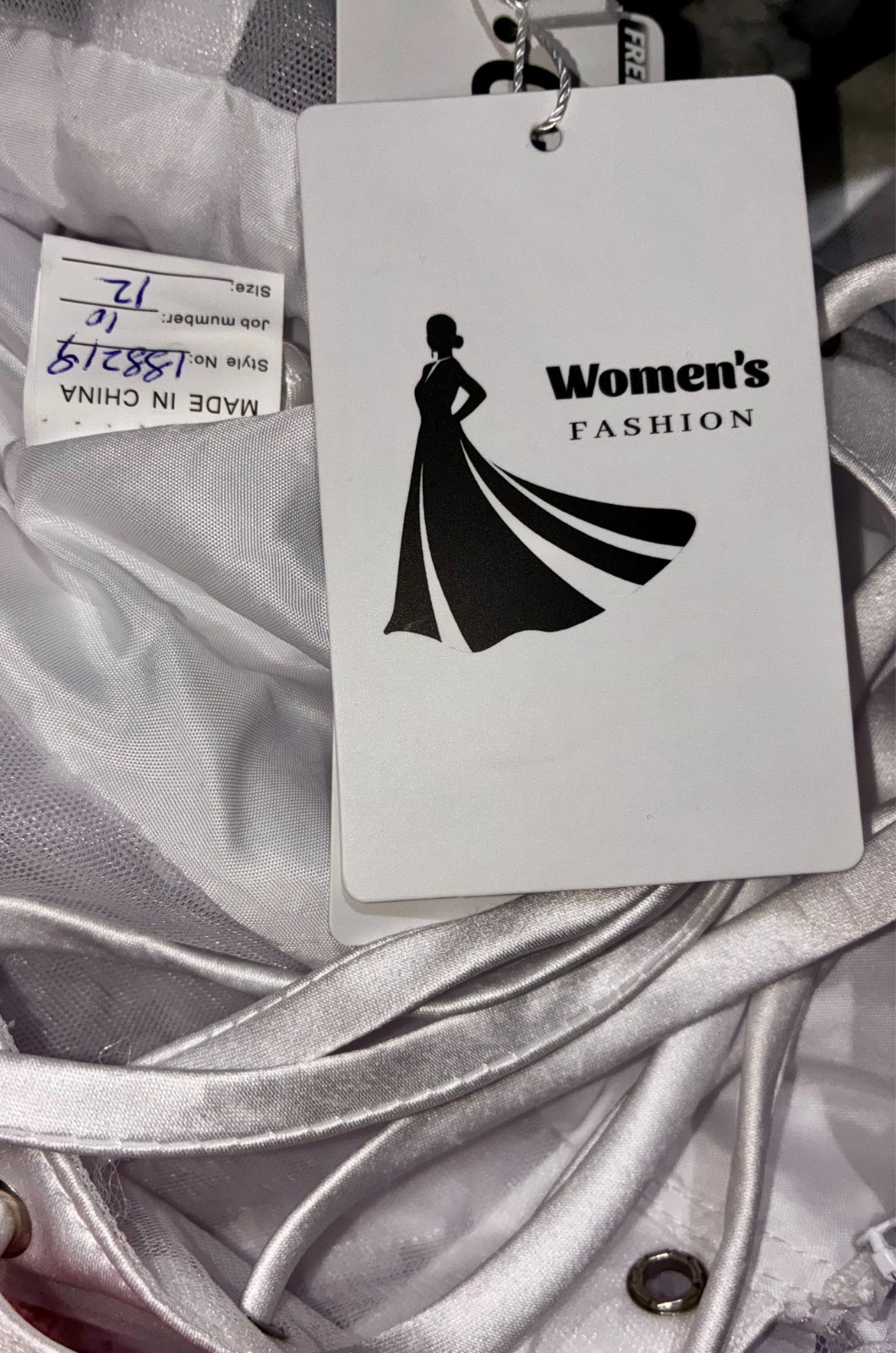 NWT-Womens Fashion-Mini Petals Corset Back Wedding/Reception Dress(White)-Sz 6/8