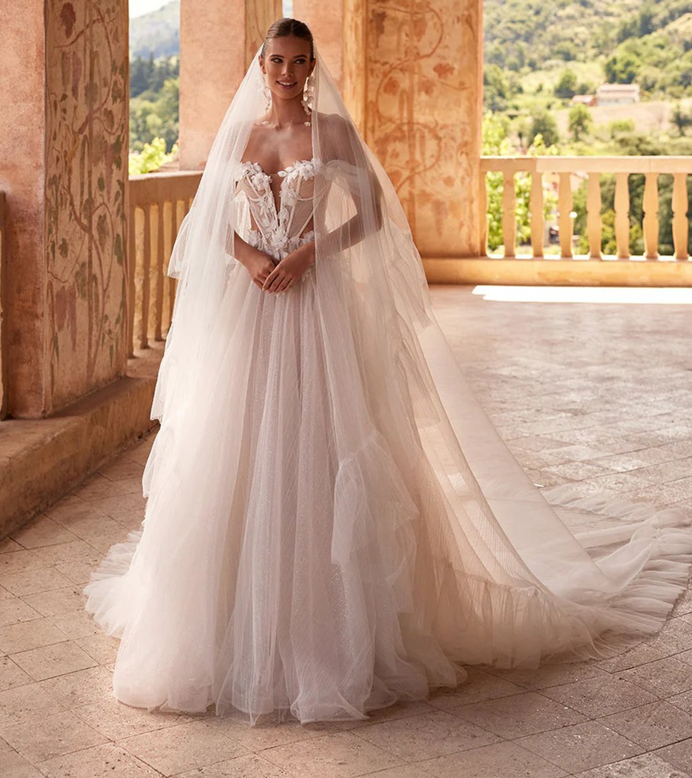 2026 Attractive Wedding Dress Ball Gown Ivory Champagne off-Träger 2-28W Glitter