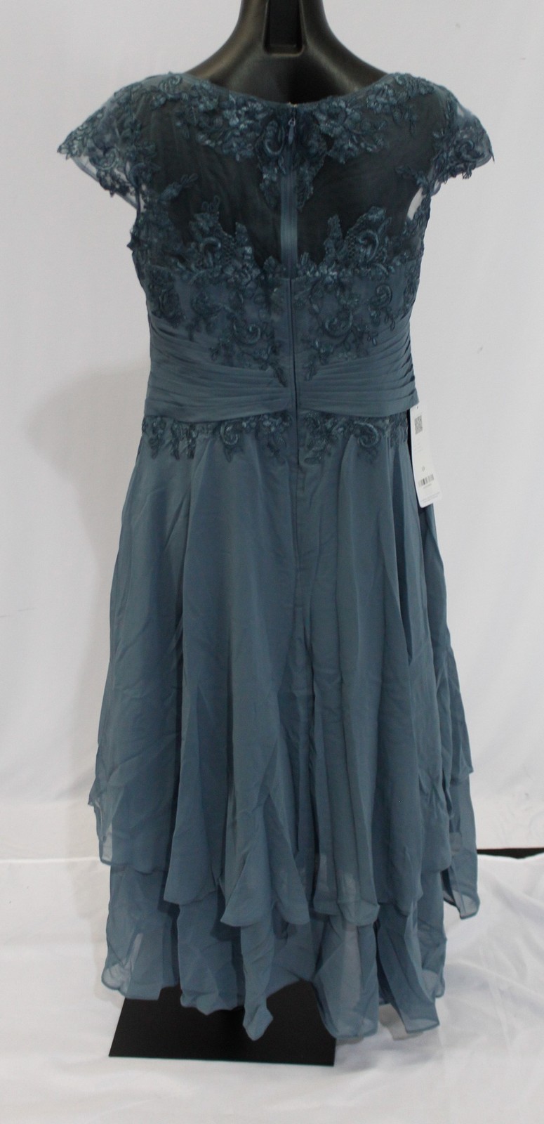 Azazie Women’s Shonda Lace Boat Neck Chiffon Dress AP2 Twilight Size: Custom