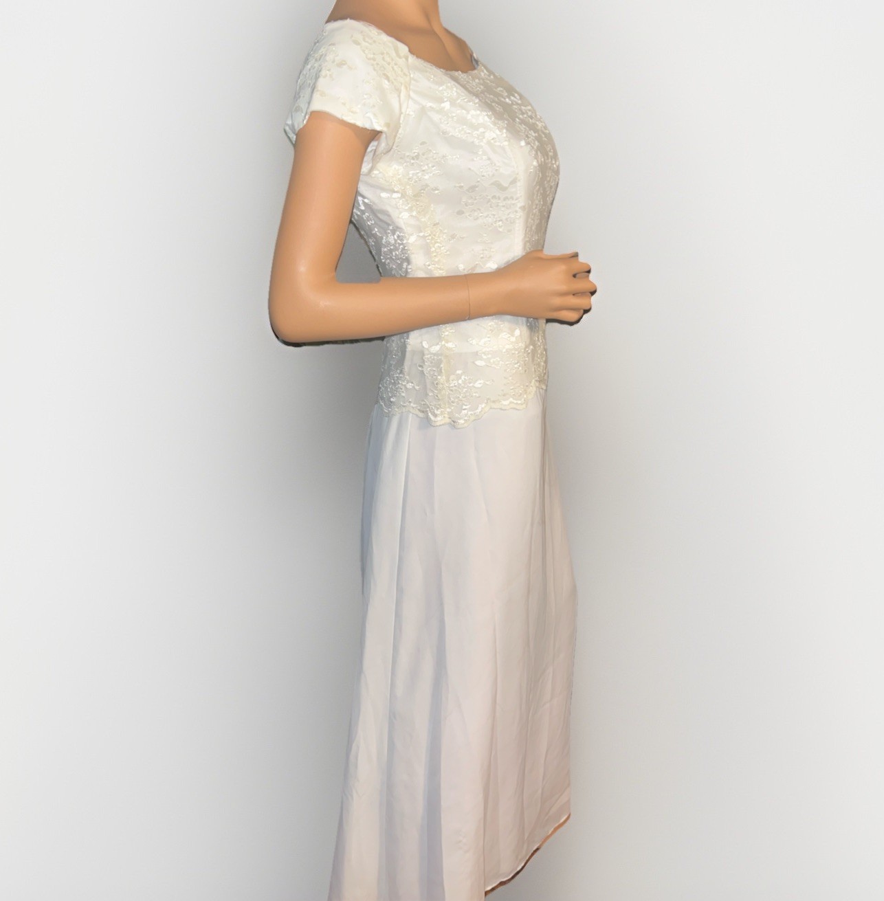 CHADWICK’S Ivory Lace Off Shoulder Wedding Formal Dress Sz 14