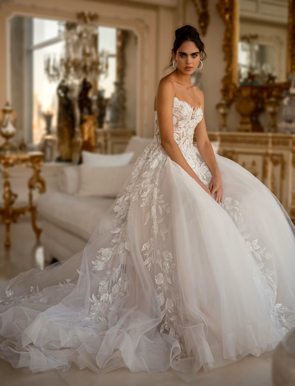 Breezy Floral Lace Wedding Dress Wedding Dress 32-60 Ivory Tailored