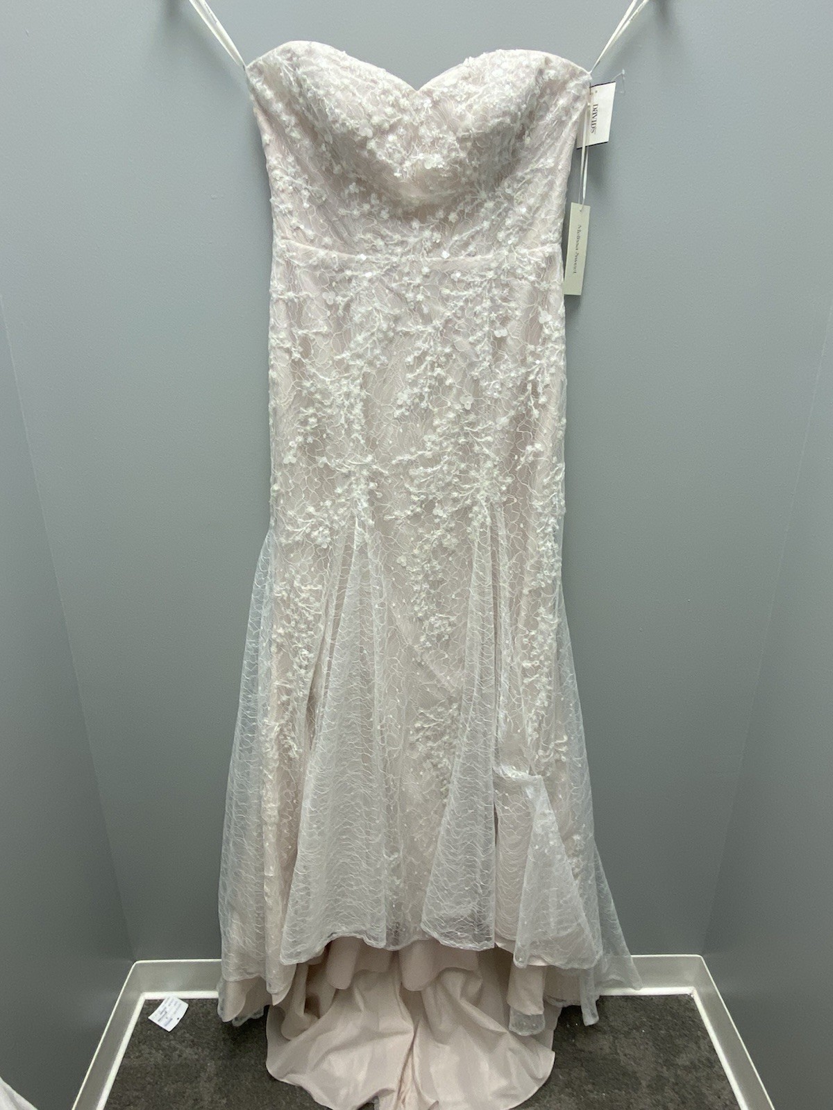 Melissa Sweet MS251259 Ivory Cashmere Strapless Mermaid Trumpet Wedding Dress 12