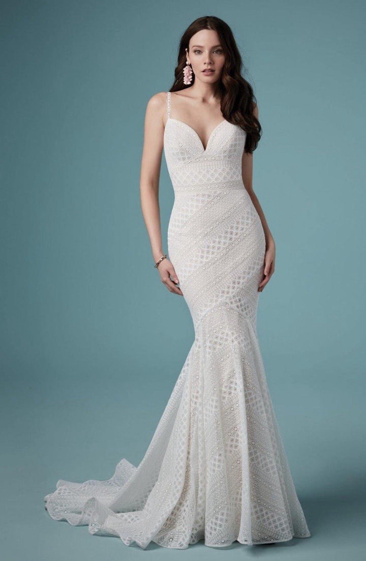 Maggie Sottero , Liliana/9MW894 ,Sze 12 Ivory & Blush, Lace wedding Dress, NEW!!