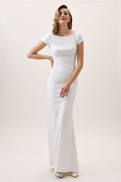 BHLDN Madison Maxi Dress Gown by Katie May Size 4 Ivory $280