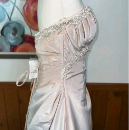 Rare! Maggie Sottero & Midgley Rose COGNAC iridescent Taffeta Wedding Gown