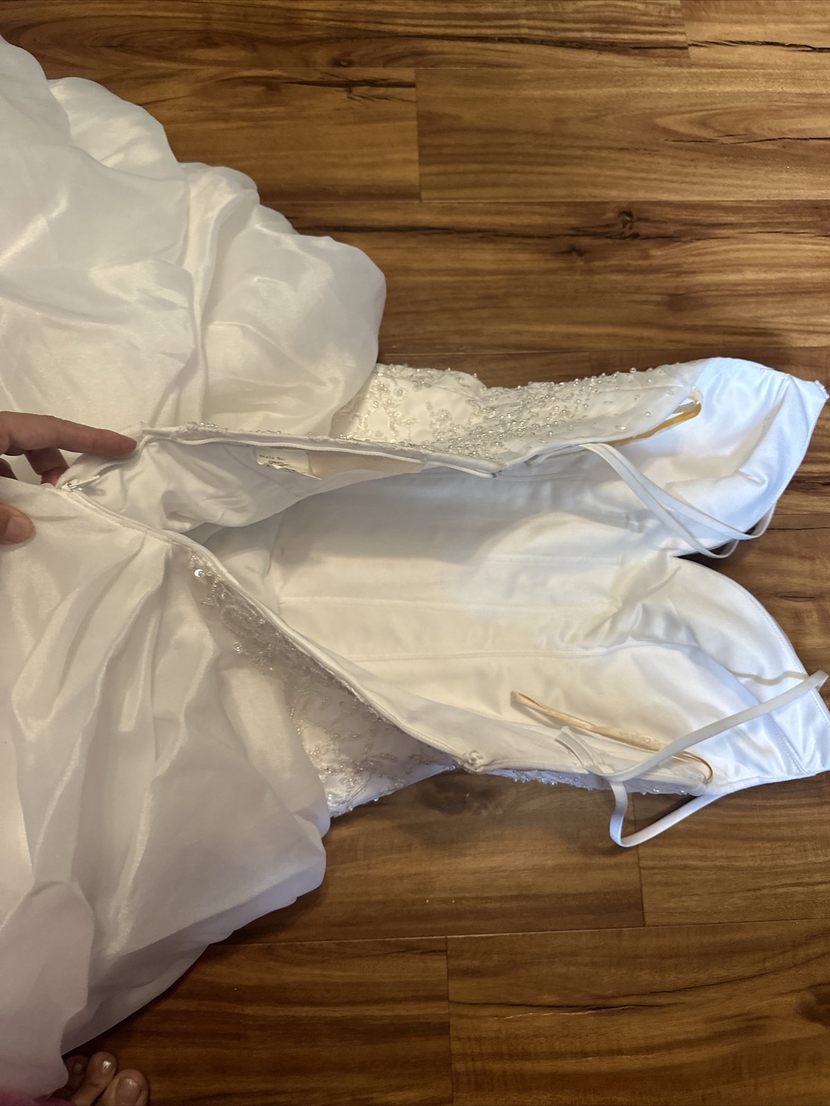 La Sposa Wedding Dress, gently used, size US 04 with a long beautiful train.