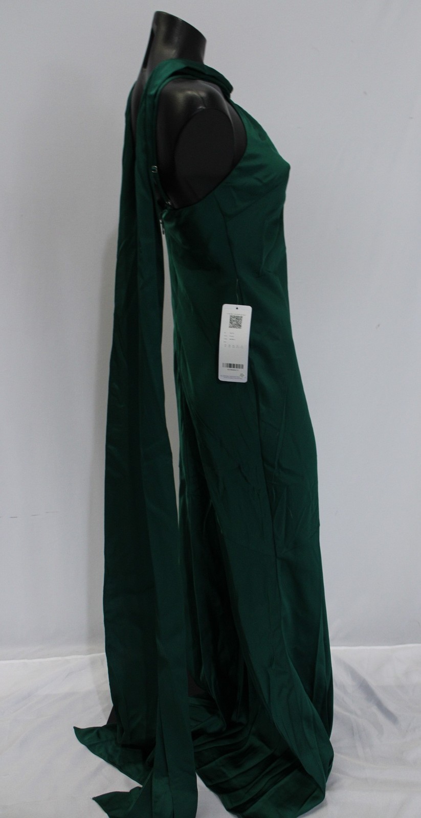 Azazie Women’s Kinsley Mermaid Side Slit Stretch Satin Dress AP2 Emerald Size:A0