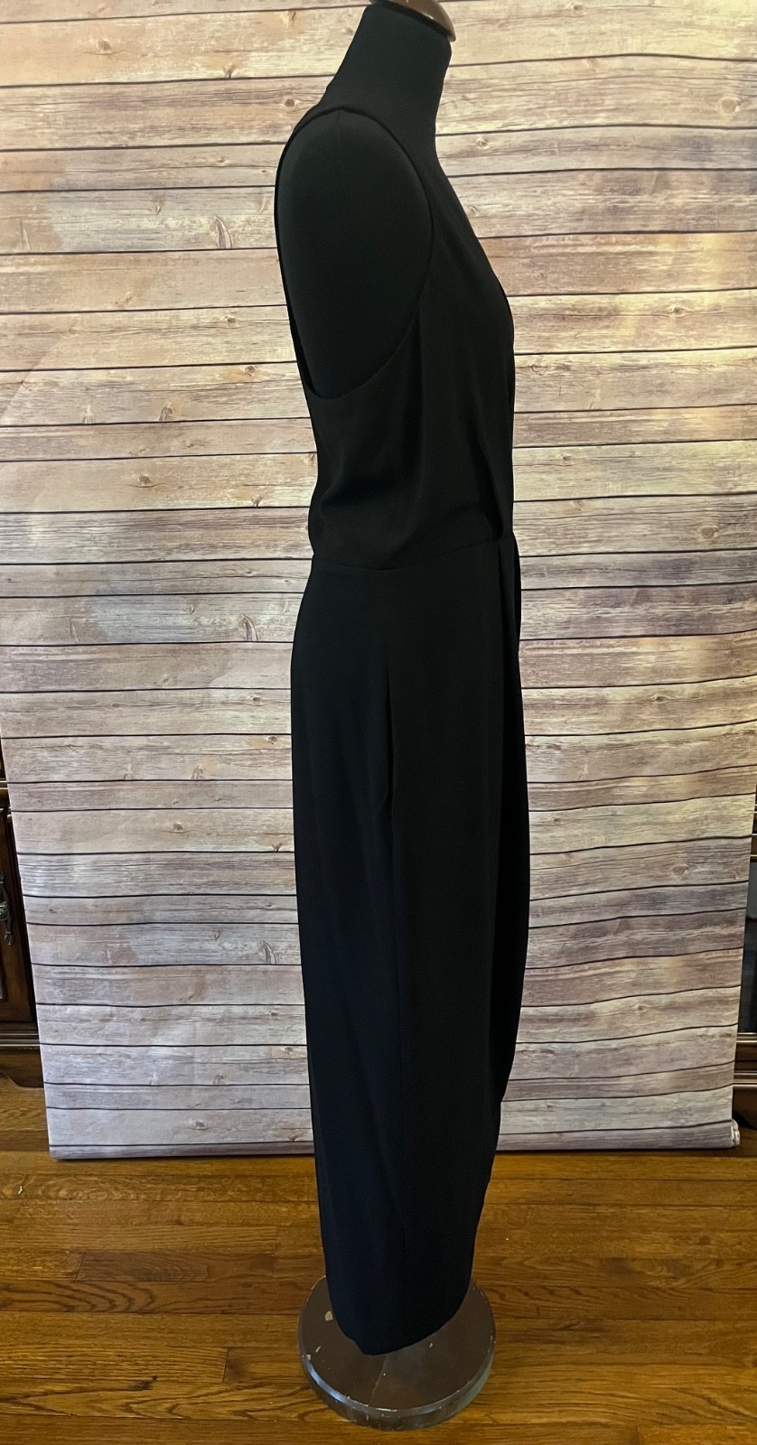 Dress The Population Black Ariel Faux Wrap Sleeveless Gown Maxi Dress XL