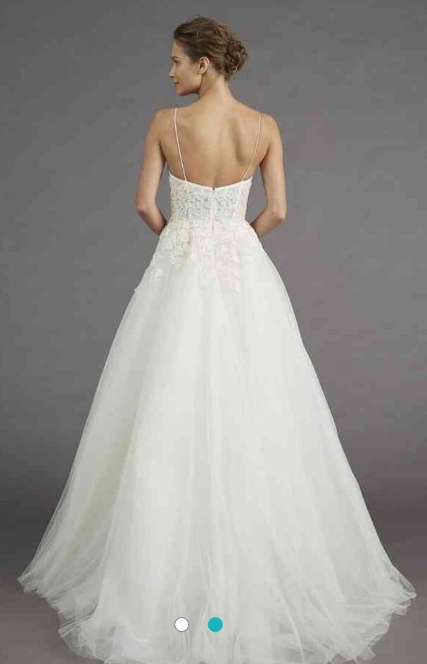 Nouvelle Amsale Hand Beaded Tulle Embellished Ivory Wedding Dress Size 8 $6700