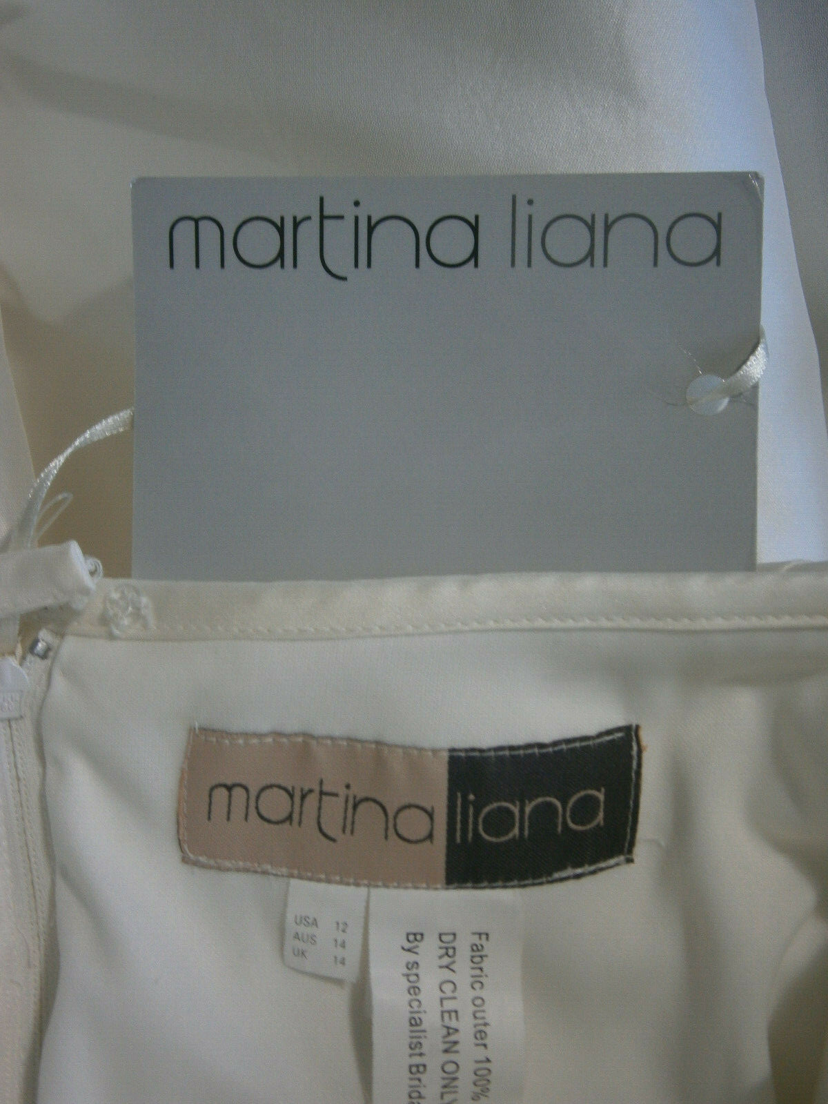 Martina Liana Skirt Separate Wedding Bridal 12 Silk Satin Ivory Formal Train
