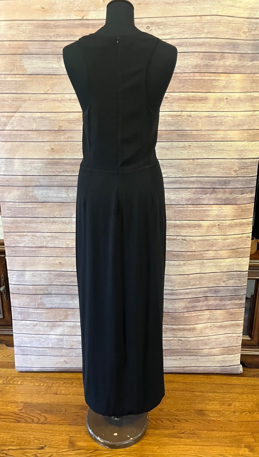 Dress The Population Black Ariel Faux Wrap Sleeveless Gown Maxi Dress XL