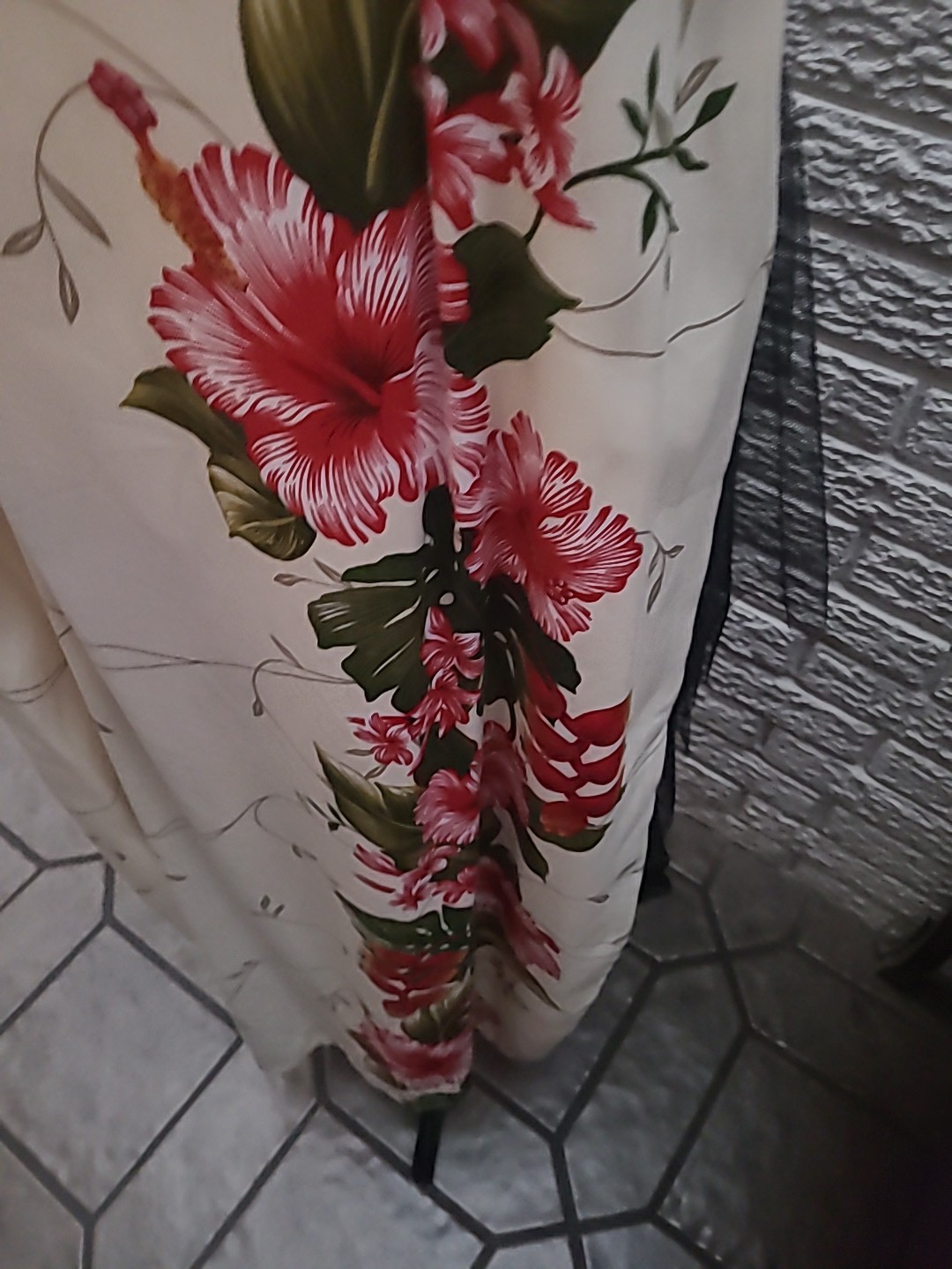 Jade Fashions Hawaiian Cream Hibiscus Dress S Resort Wear Super!