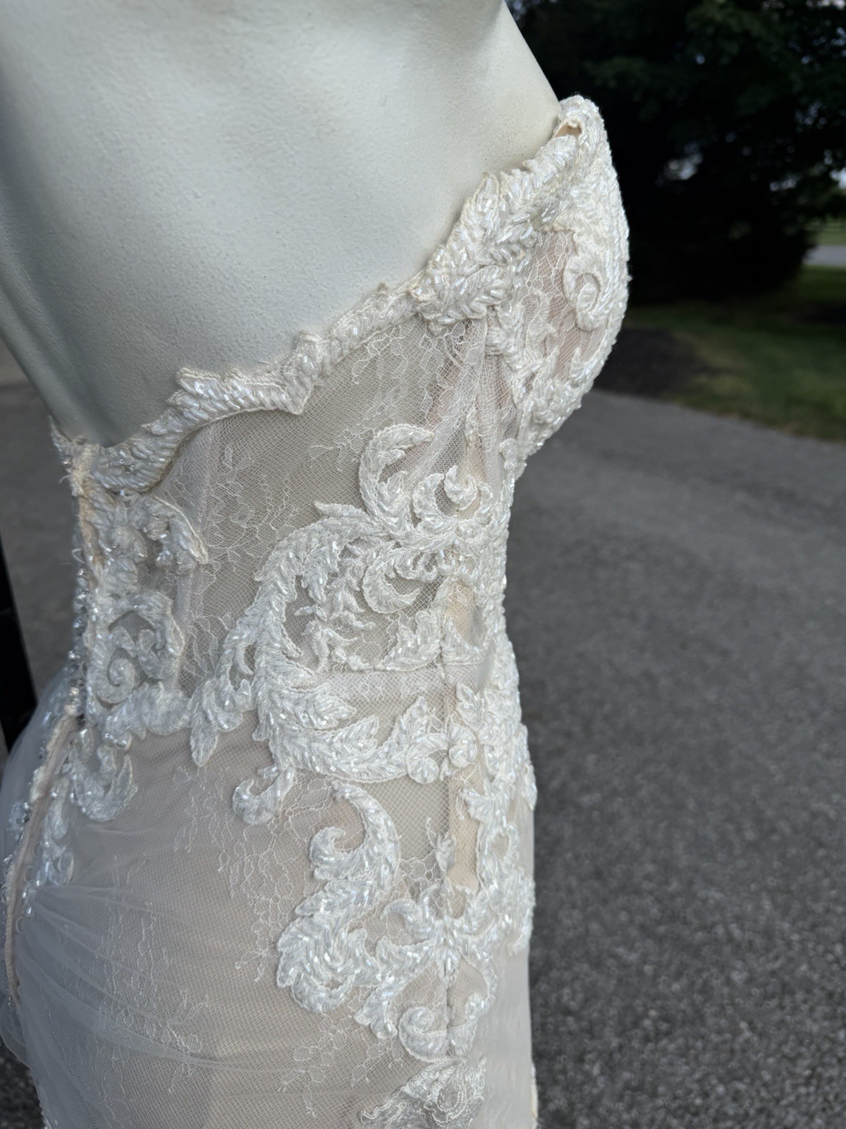 Great Martina Liana 1012 Corset Fitted Lace Bridal Wedding Dress Gown Orig $4500