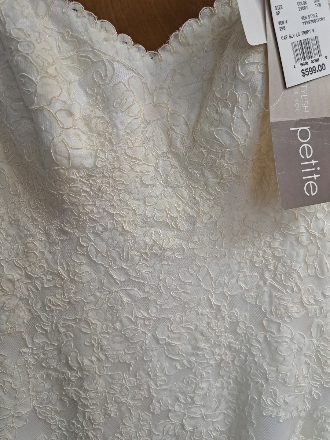 Davids Bridal Wedding Dress Galina Signature Sophisticated & Stylish, Petite 0P