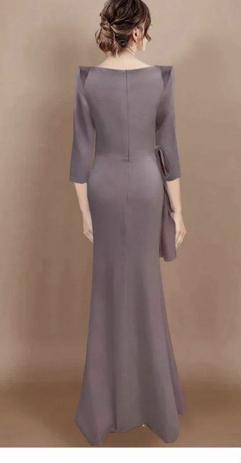 Cocomelody Sheath Scoop 3/4 Length Sleeves Floor Length Mother Dress Size 10 NWT