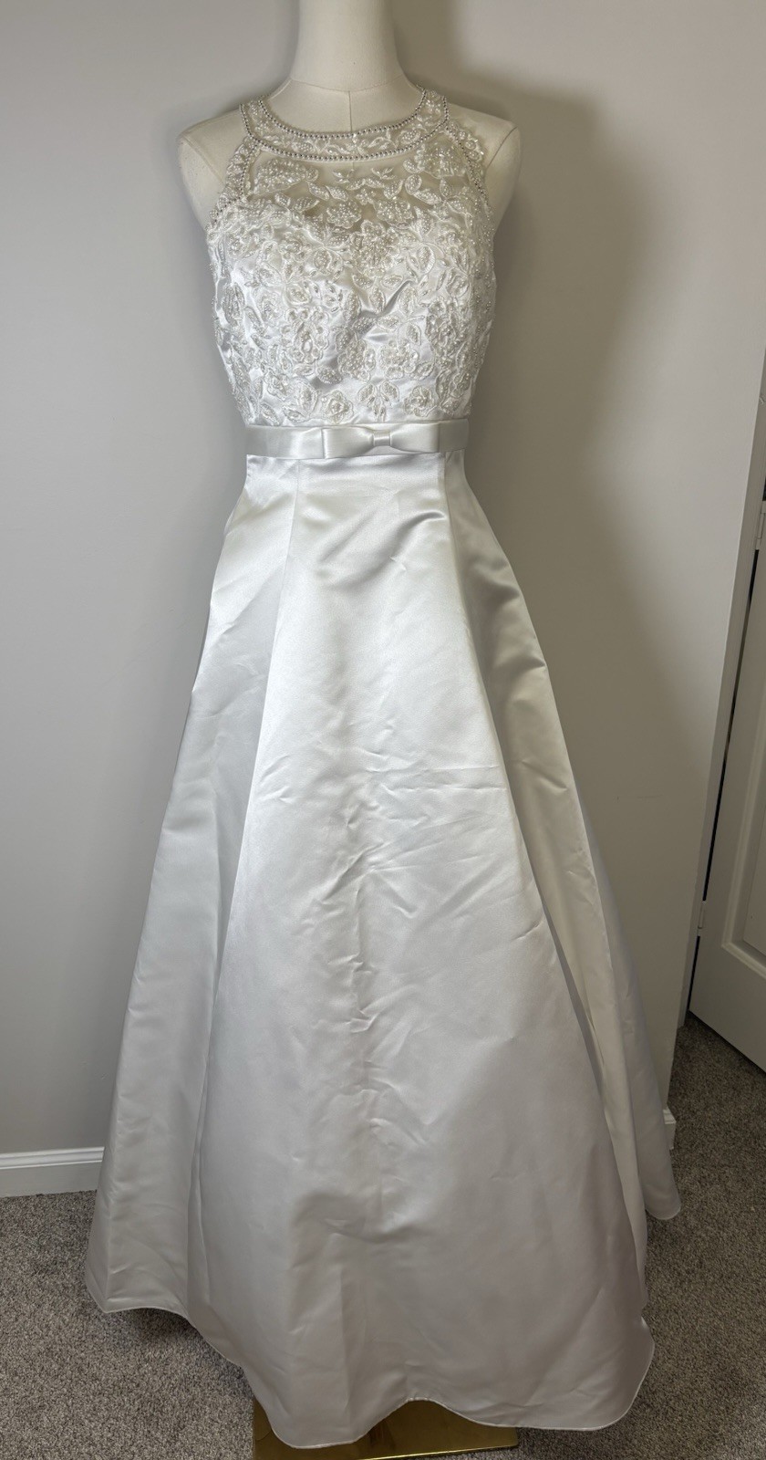 vintage Gloria Vanderbilt A-line wedding dress Size 10 Women’s With Veil