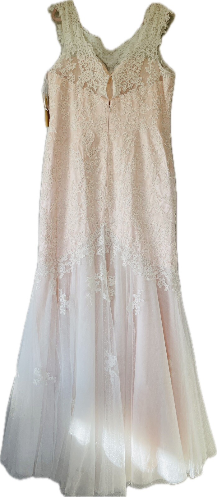 Eureka Wedding Dress Women’s 3XL New With Tags Pink/White Lace Tulle Style 3510