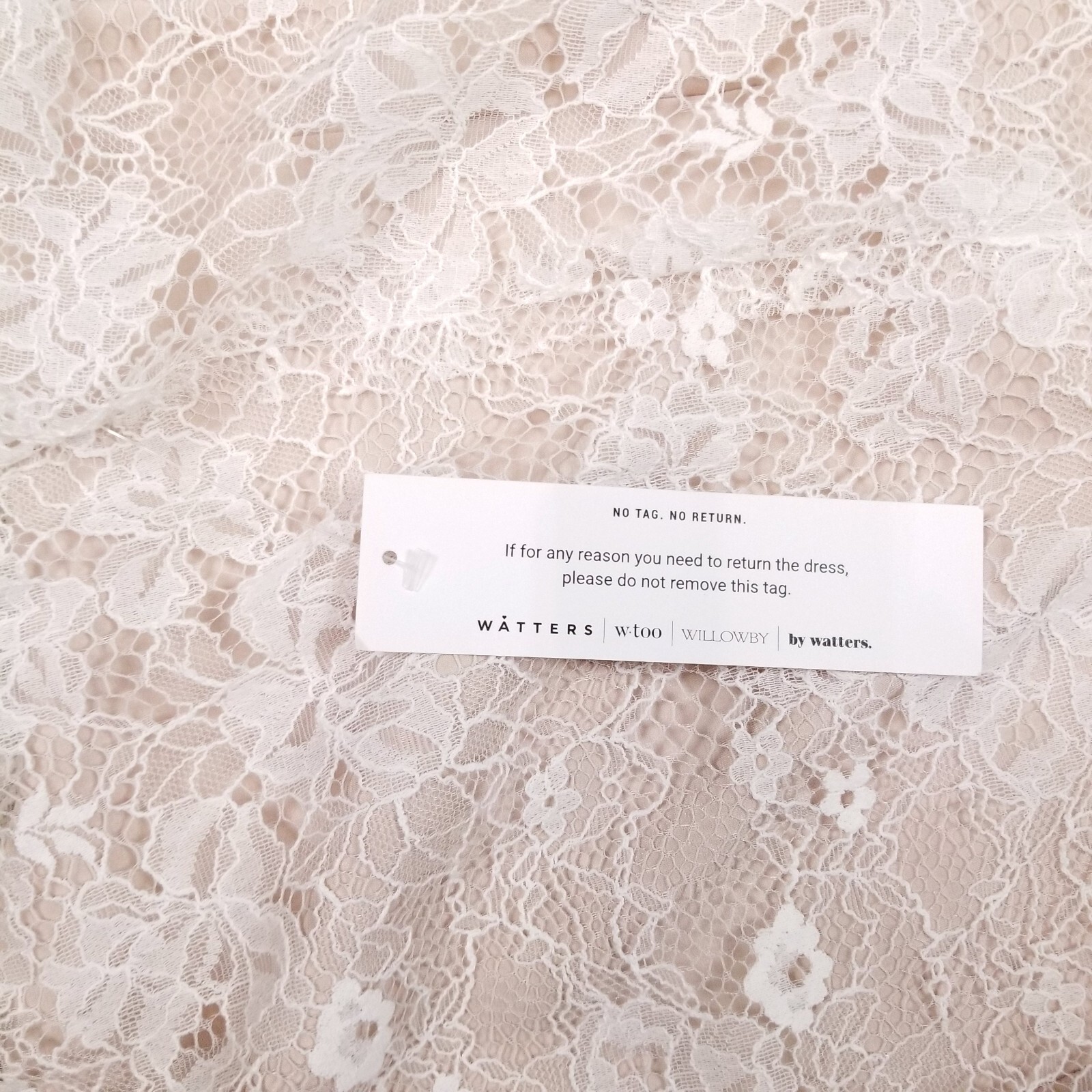 NWT by Watters Marmelade Illusion Lace Wedding Dress White Sz 4