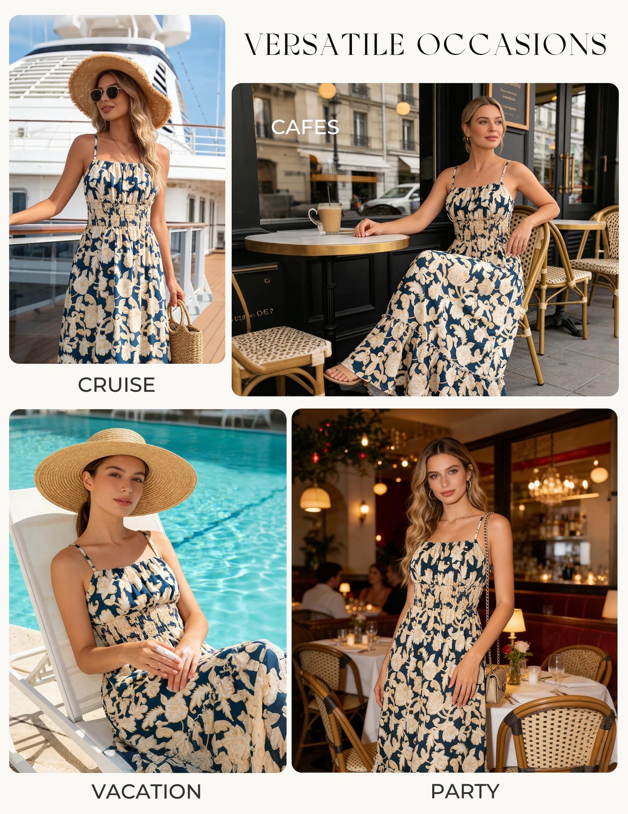 GRACE KARIN Summer Dresses for Women 2026 Vacation Boho Maxi Sundress | Casua…