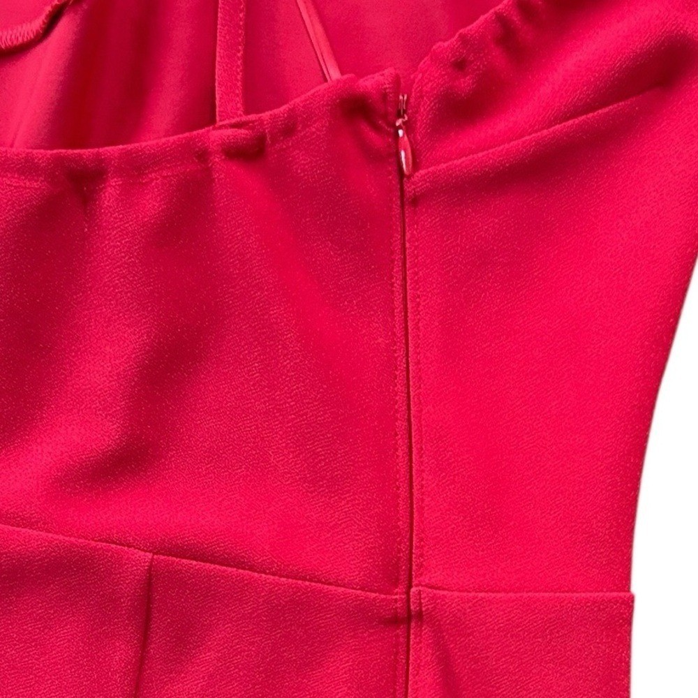 Abercrombie Asymmetrical One-Shoulder Maxi Dress Red Size Small Wedding Guest