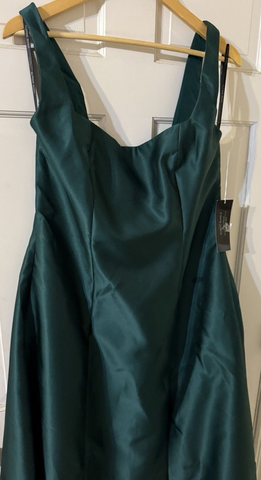Alfred Sung Satin Square Neck Princess Line Gown Size 14