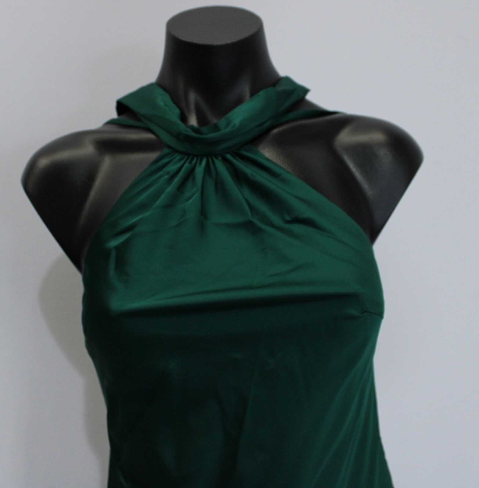 Azazie Women’s Kinsley Mermaid Side Slit Stretch Satin Dress AP2 Emerald Size:A0