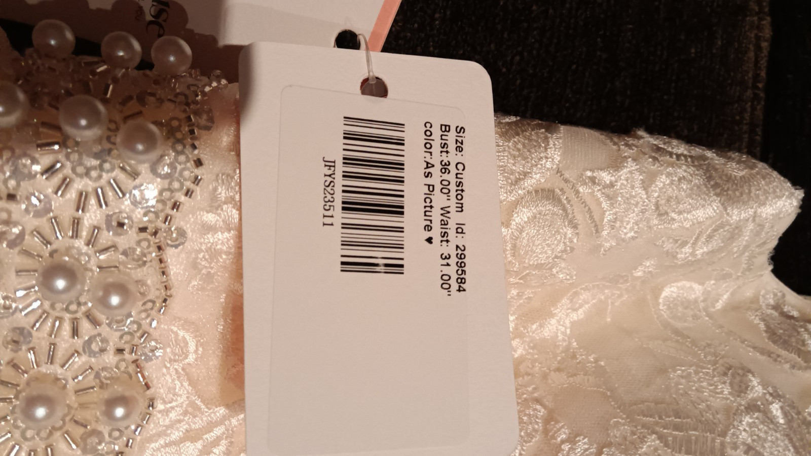 JJ’s House wedding Dress A-line V-Neck Knee-Length Tulle Lace Sz 4 NWT