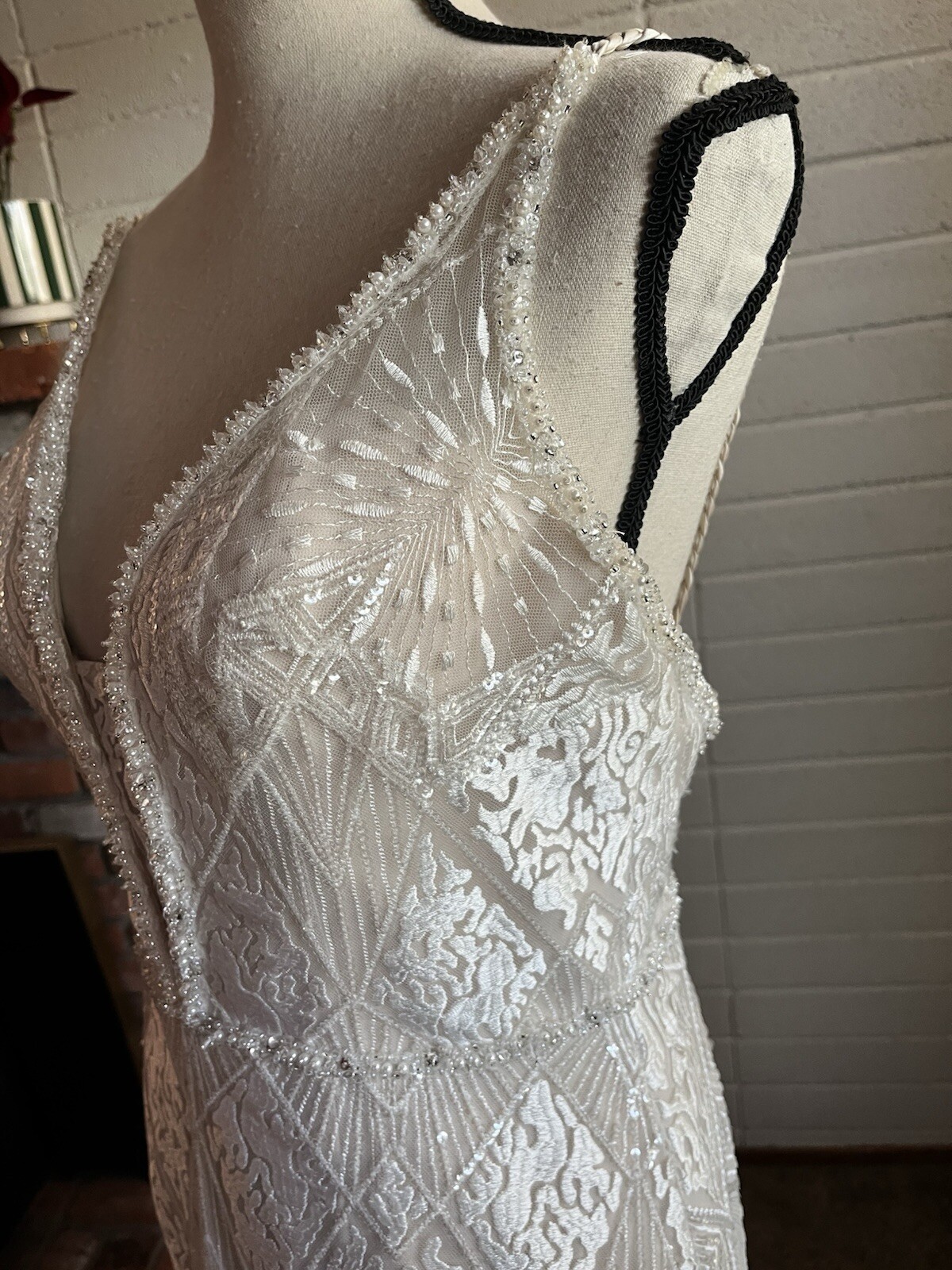 Mori Lee Wedding Dress – Boho / Art Deco – Kendra 8201 – Size 7/8 – Summer