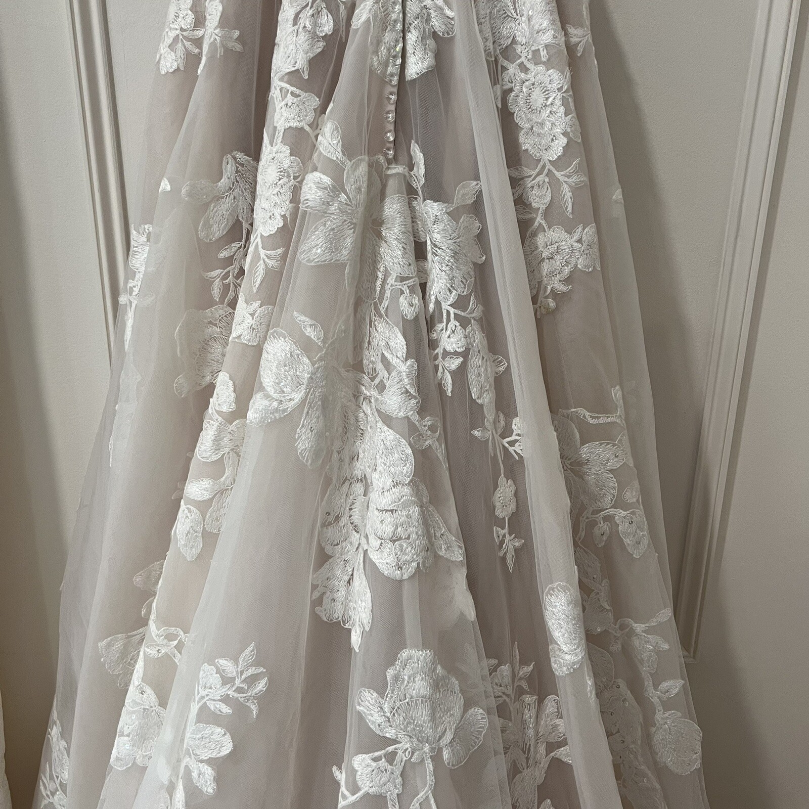 Martina Liana Romantic Boho Wedding Dress W/ Pockets 1110 ($2600) US 12