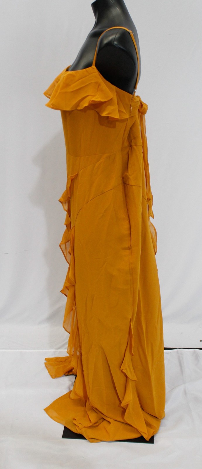 Azazie x Barbie Women’s Sheath Bow Chiffon Dress AP2 Butterscotch Size: A16
