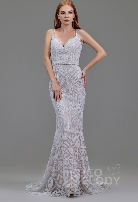 New Cocomelody Linda Removeable Tulle Train Wedding Dress LD5780 Size 12