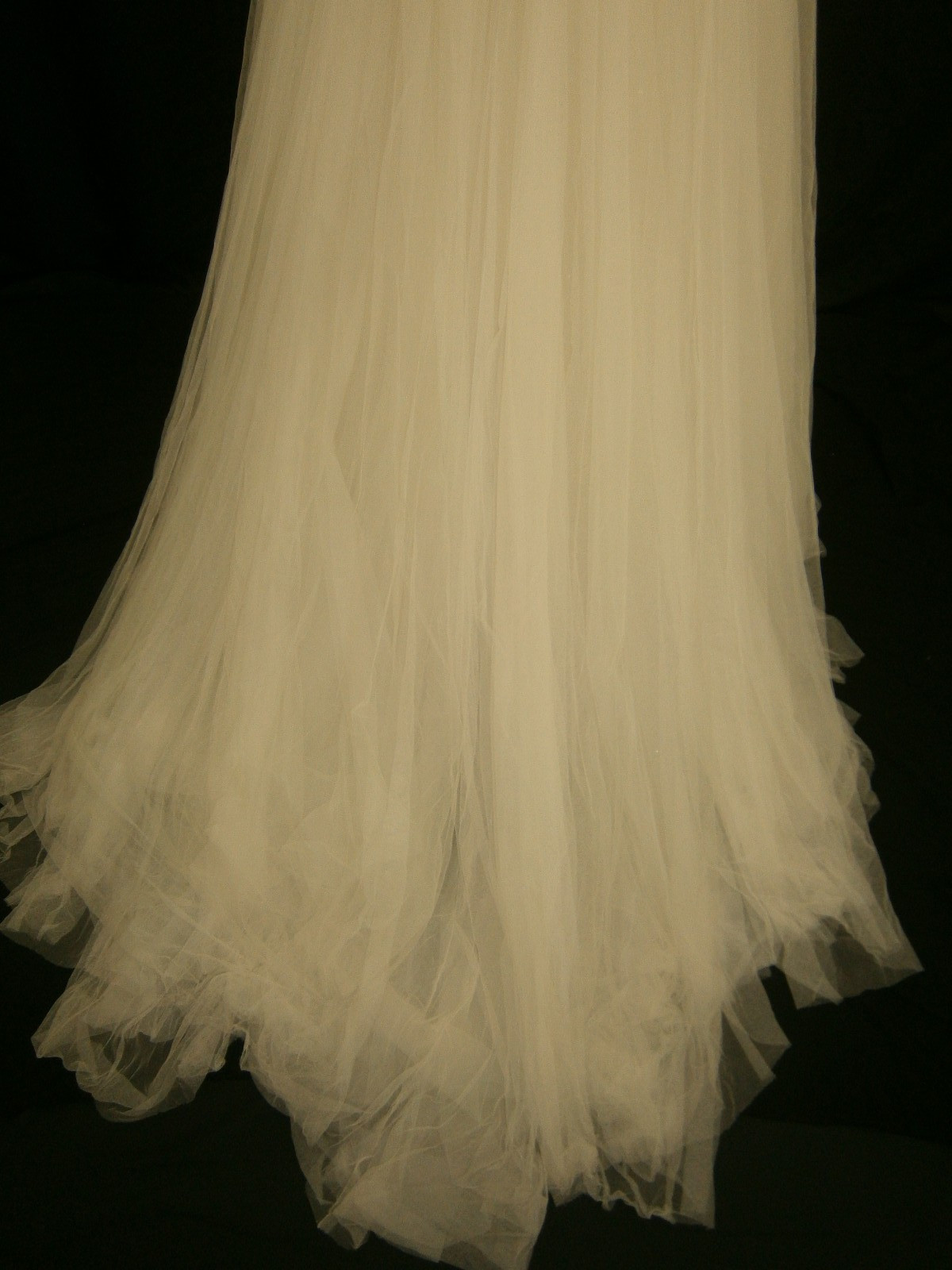 Watters Bridal 68405B Wedding Dress 10 Ivory A-Line Net Shimmer Lace Illusion