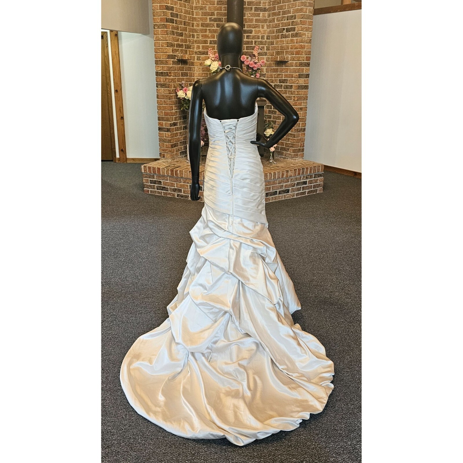 Kenneth Winston Champagne Fitted Wedding Gown