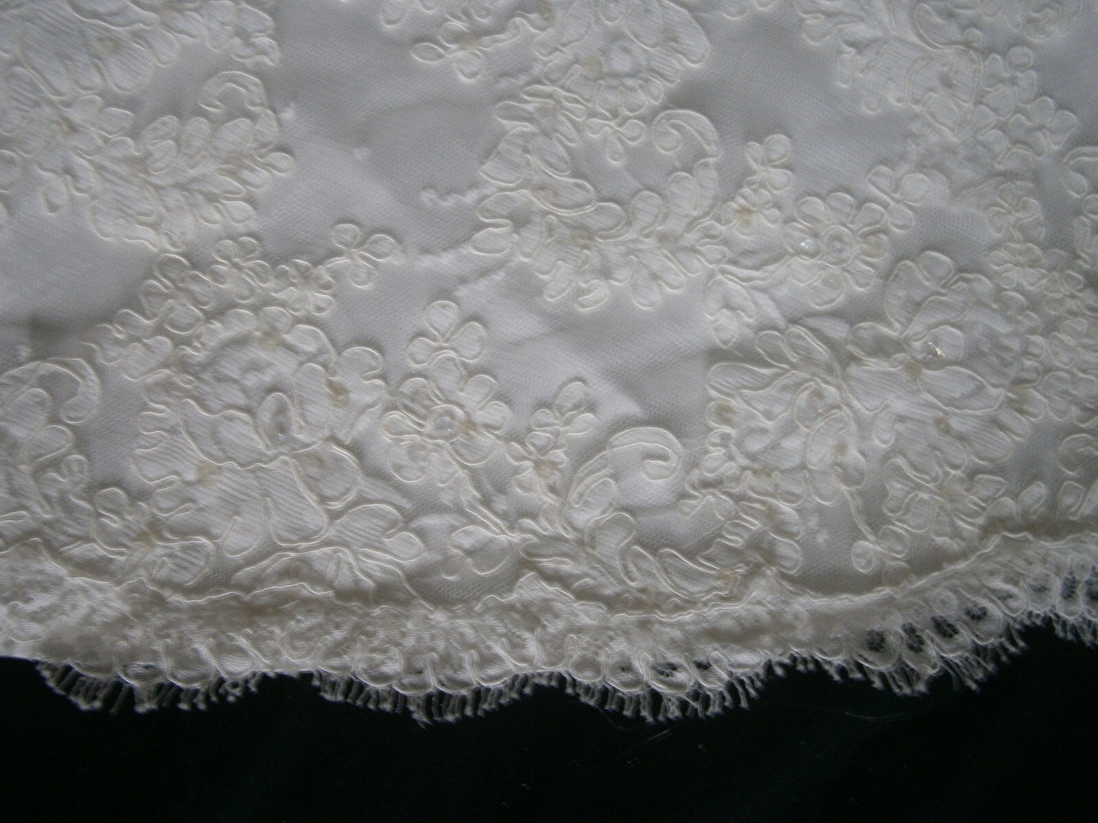Alfred Sung Wedding Dress 8 Ivory Lace Halter Champagne Ruched Belting Ballgown