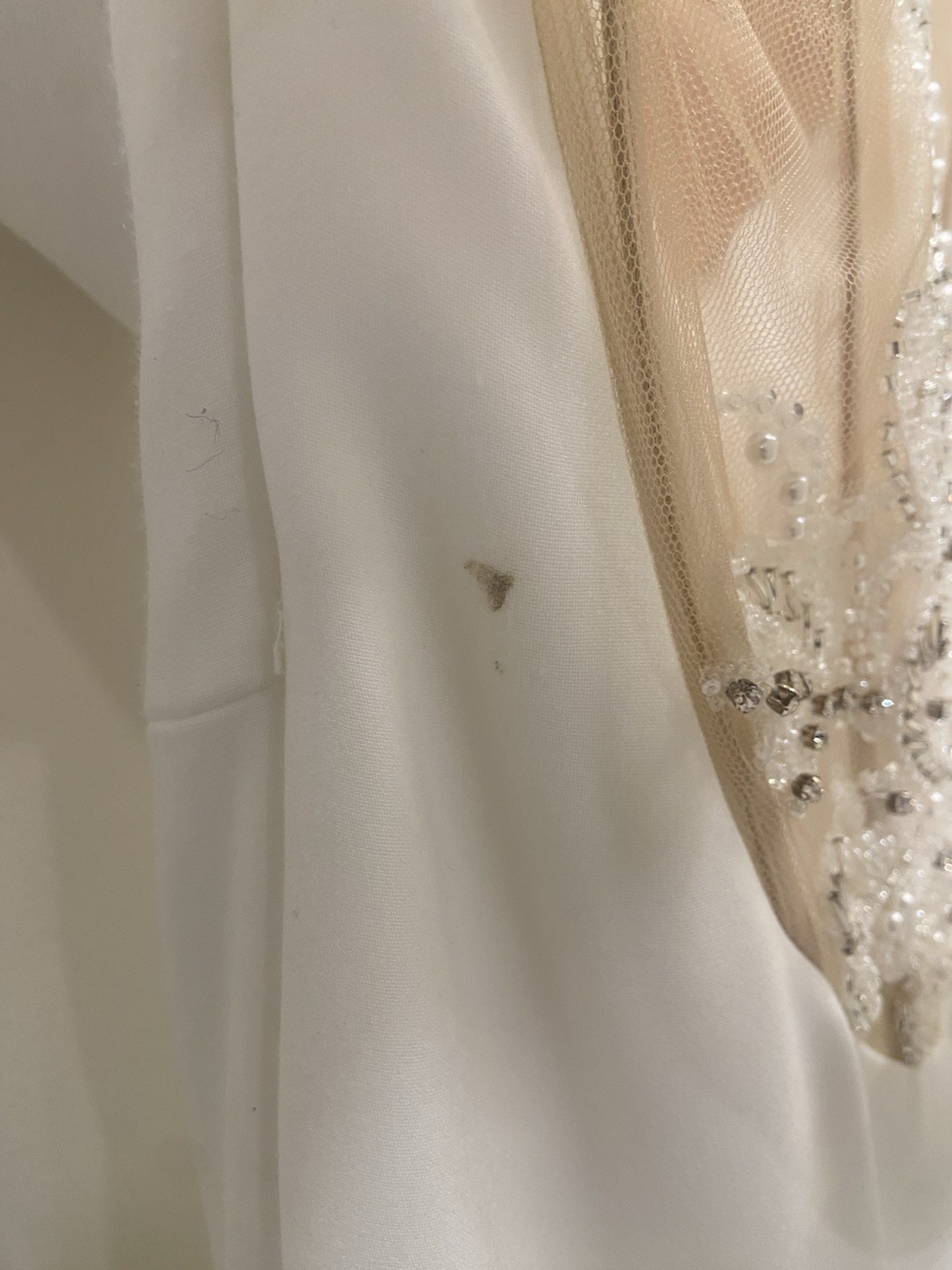 Pronovias Aubrey, Size 8, Off-white/Nude, Retail $2,210