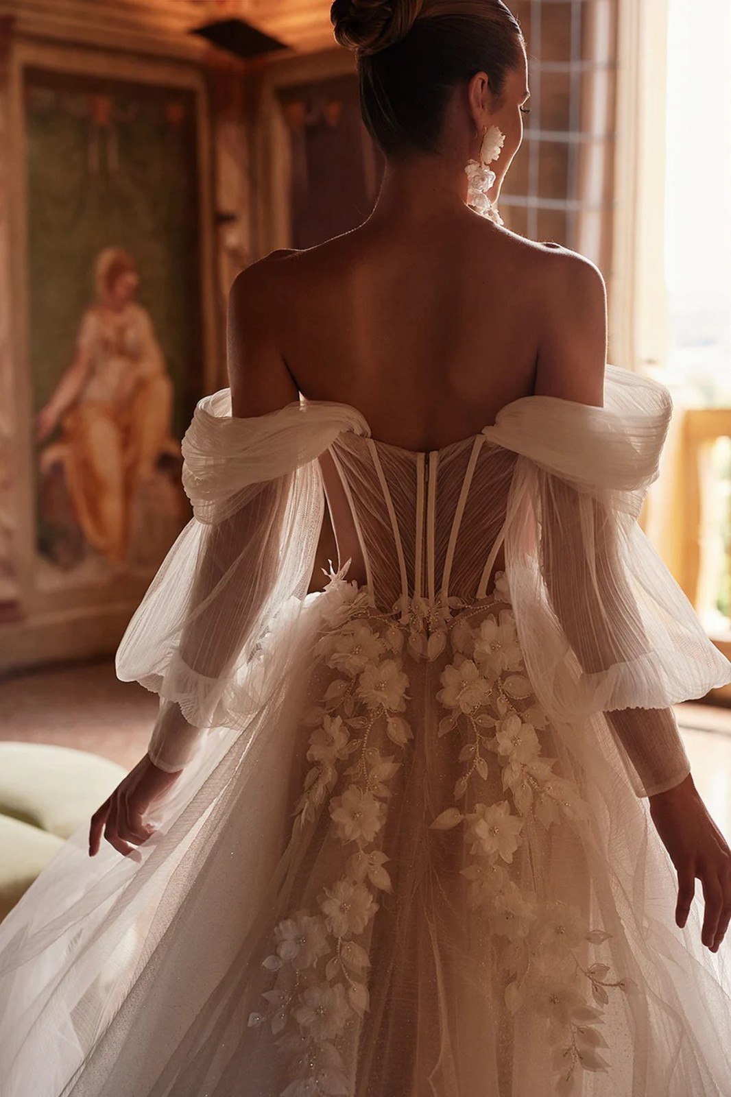 2026 Attractive Wedding Dress Ball Gown Ivory Champagne off-Träger 2-28W Glitter