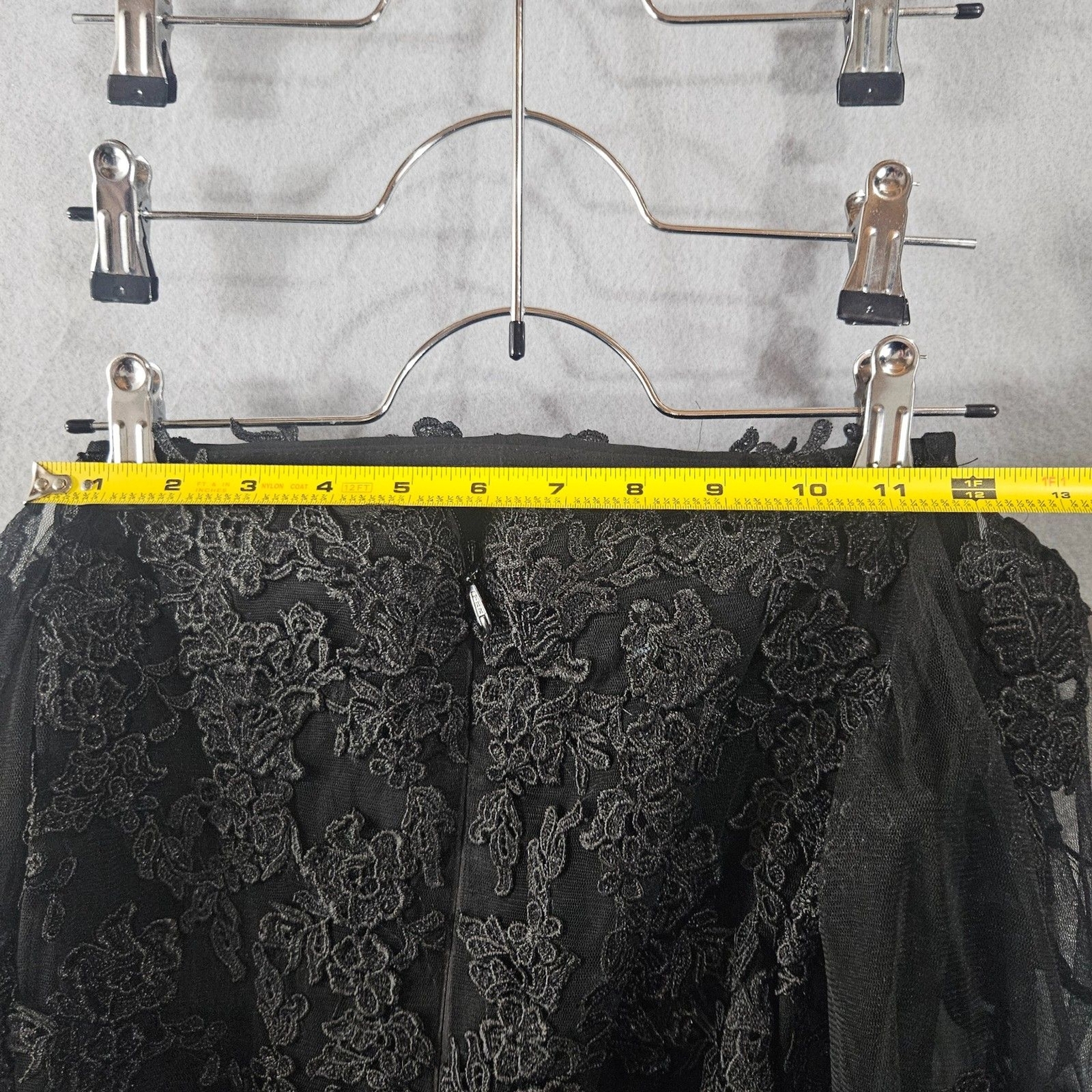 New Black Wedding Dress Sz 10 Off Shoulder Maxi Slim Lace Applique Goth Witchy