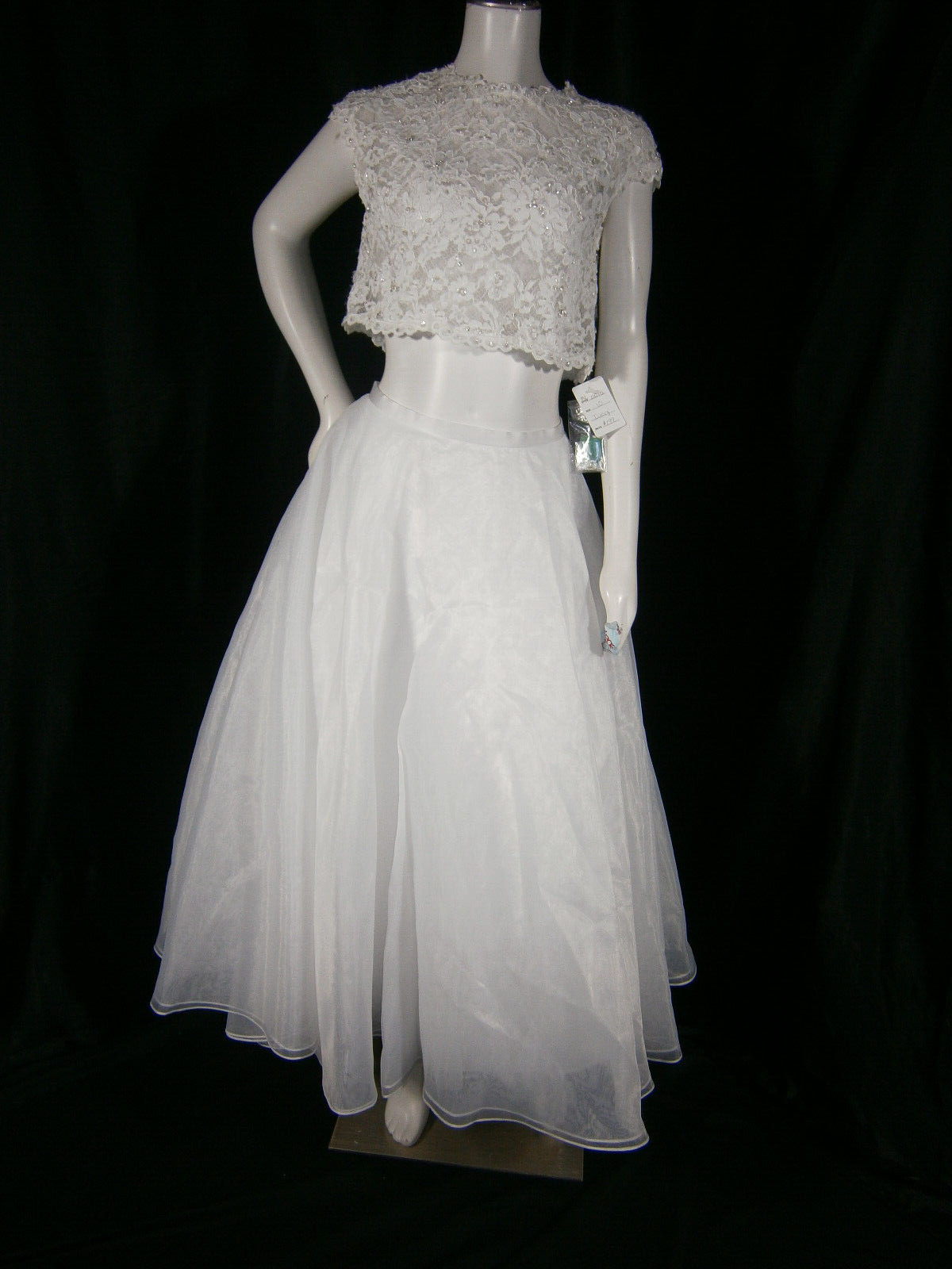 Wedding Bridal Skirt Organza Tulle 8 Layers of Fabric White 12-14 33″ W NWT $495