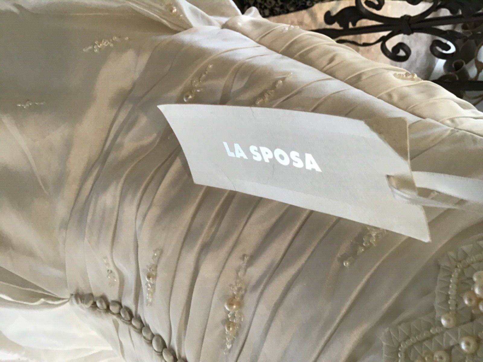 LA SPOSA NEW wedding dress bridal gown fit and flare Ivory 44 Italy 10/12 US