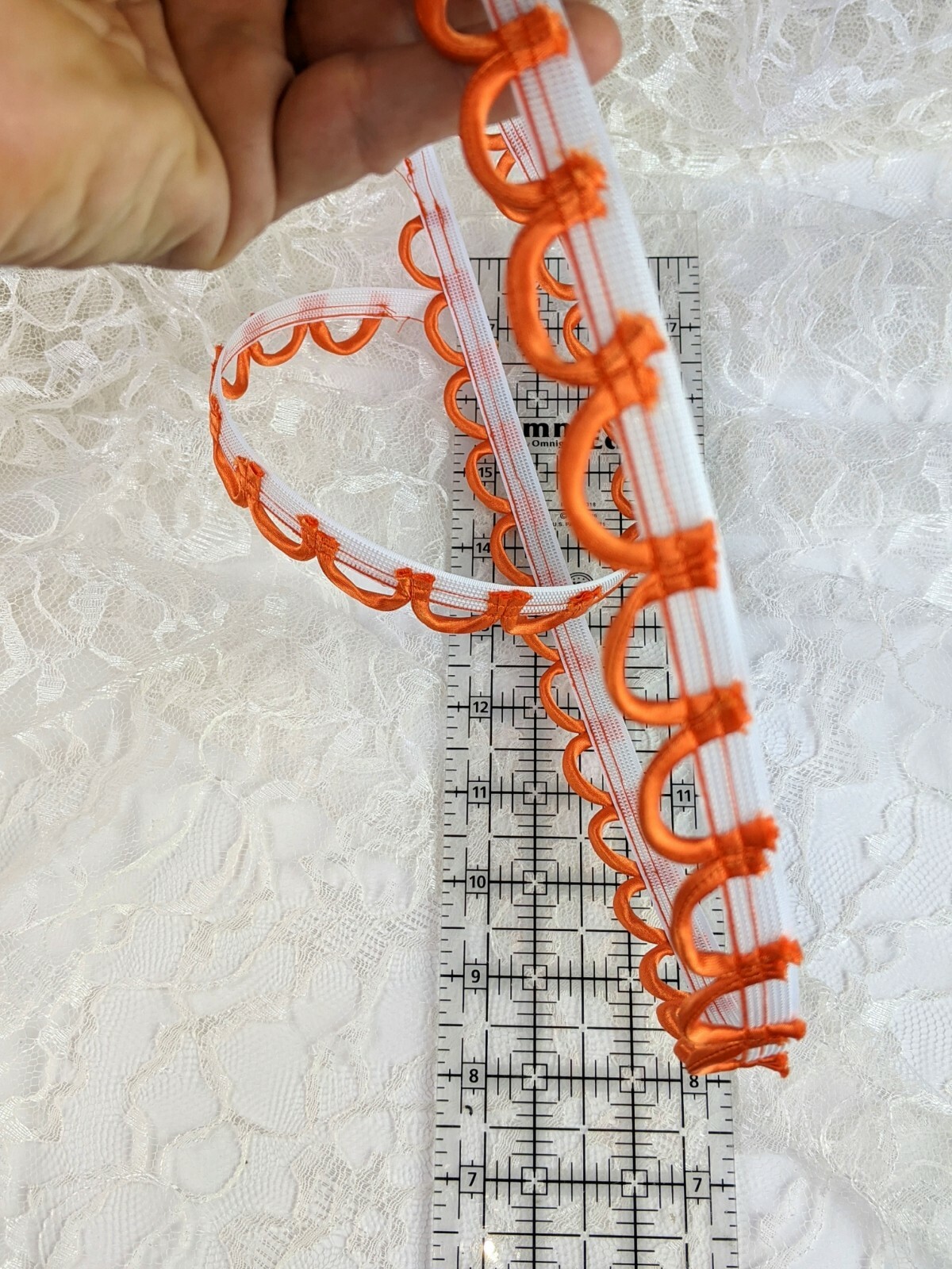 Orange Satin Corset Loops Lacing Looping Corset Back Lace-Up Zipper Replacement