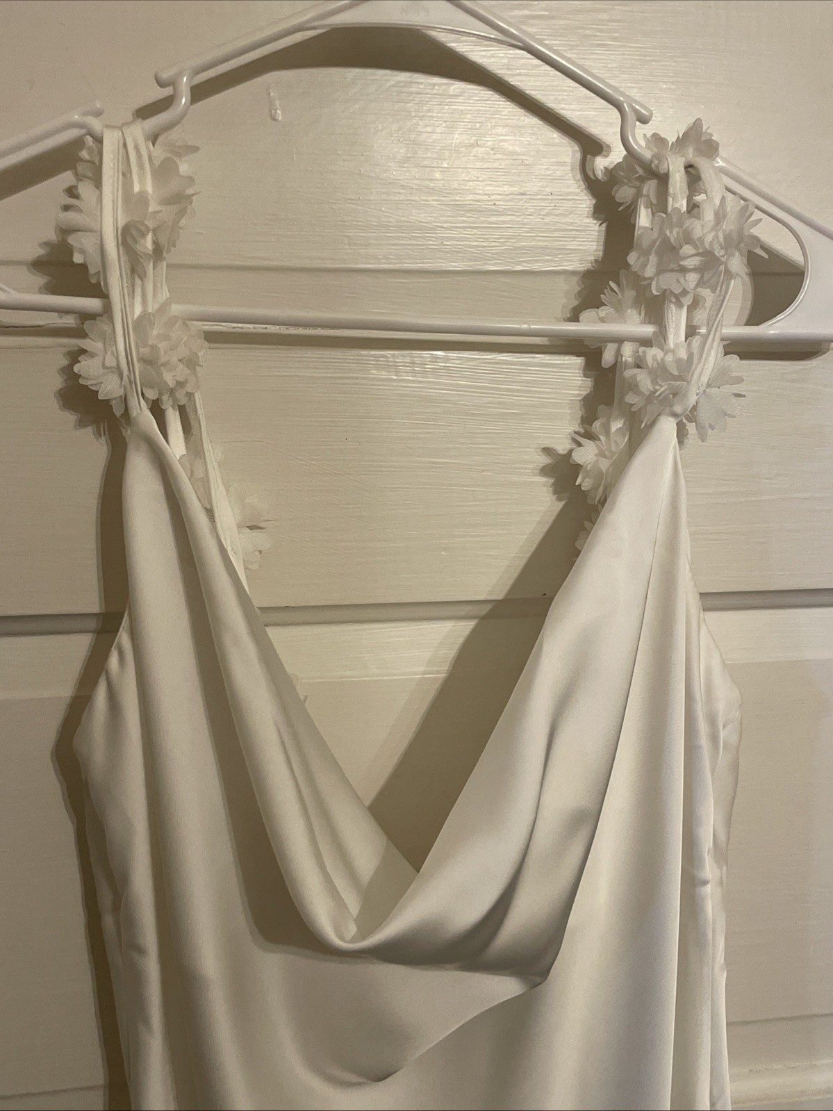 Long White Satin Dress XL NEW Wedding Formal Beach Altar’d State