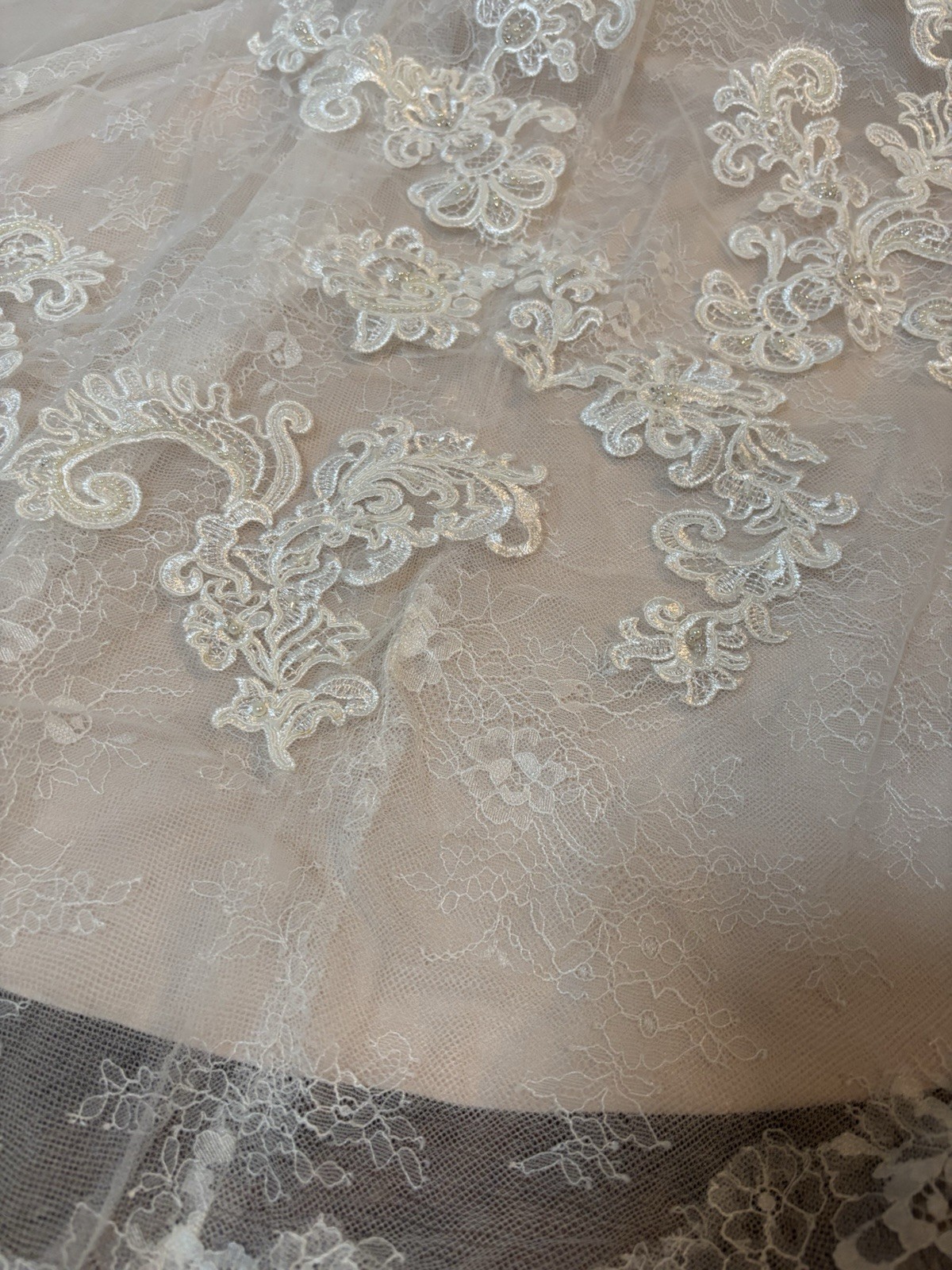 Casablanca Bridal 2228 Belladonna Lace Wedding Dress Size 10 Ivory
